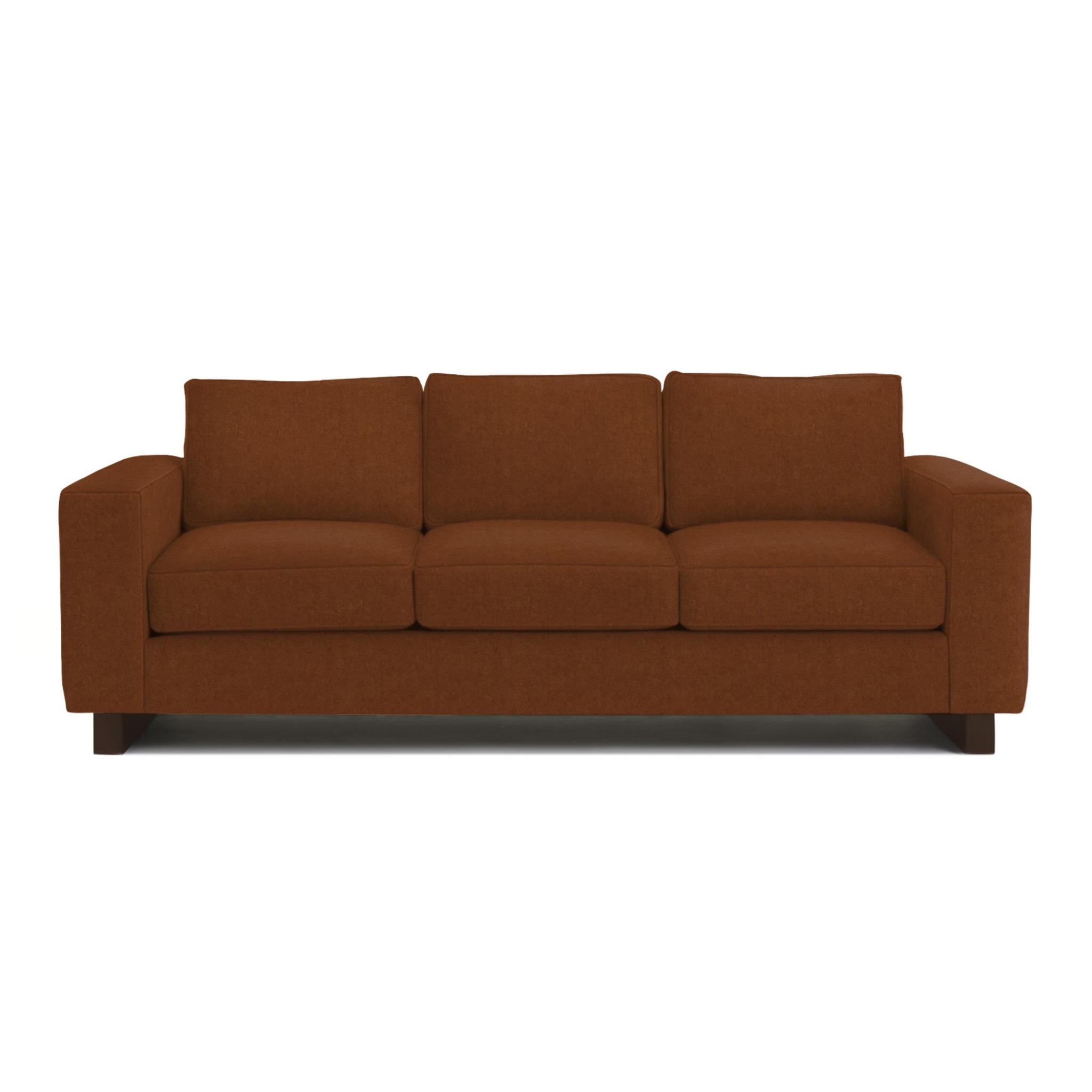 Brown sofa on a white background