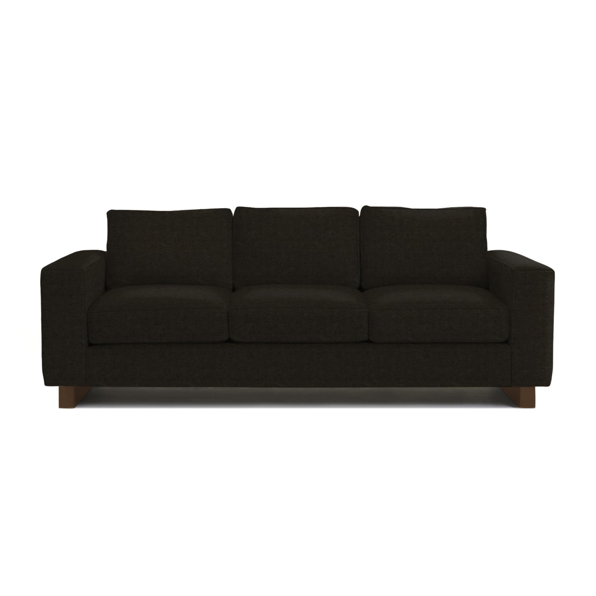 Black sofa on a white background
