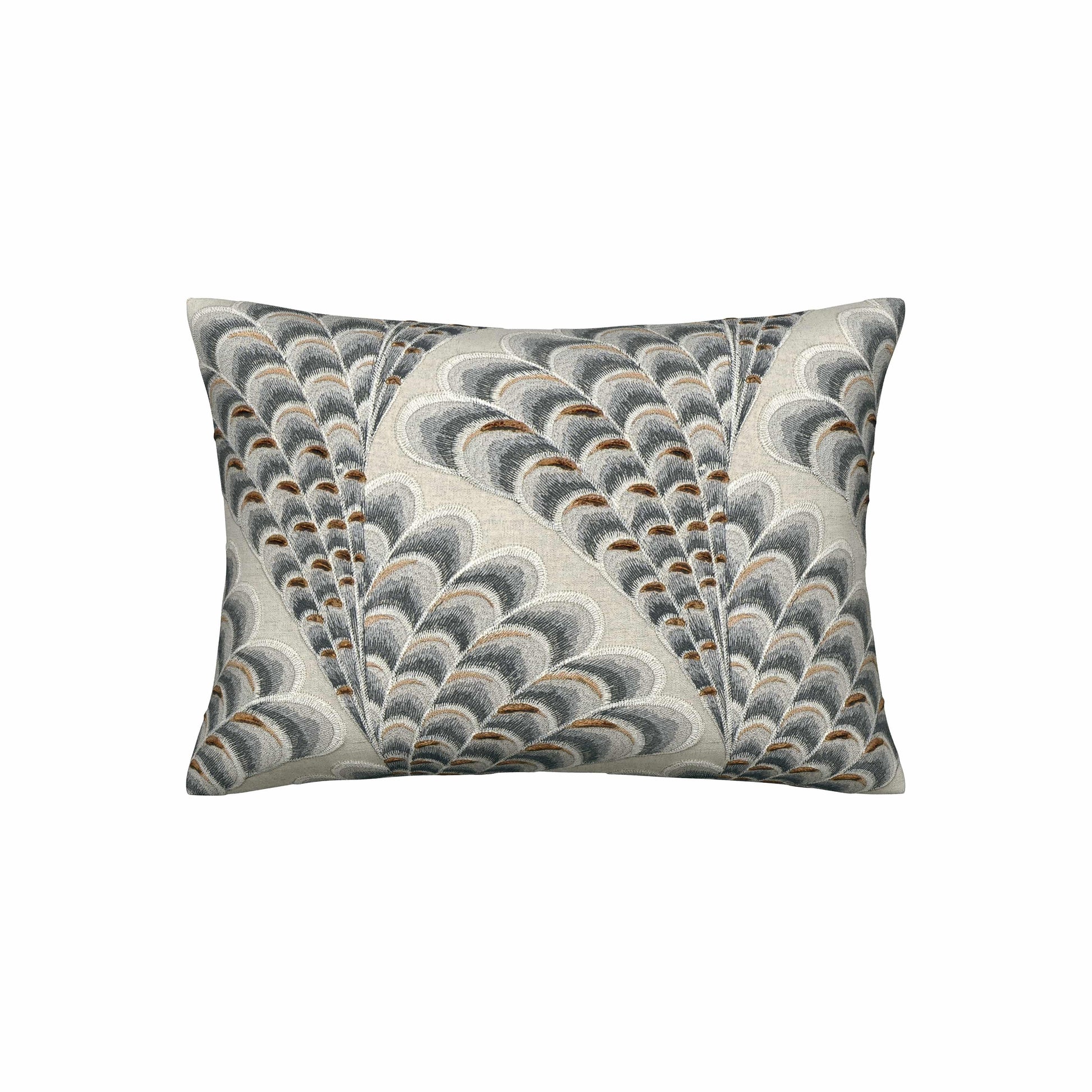 Vintage Peacock Pillow Set in Feather Logic on white background