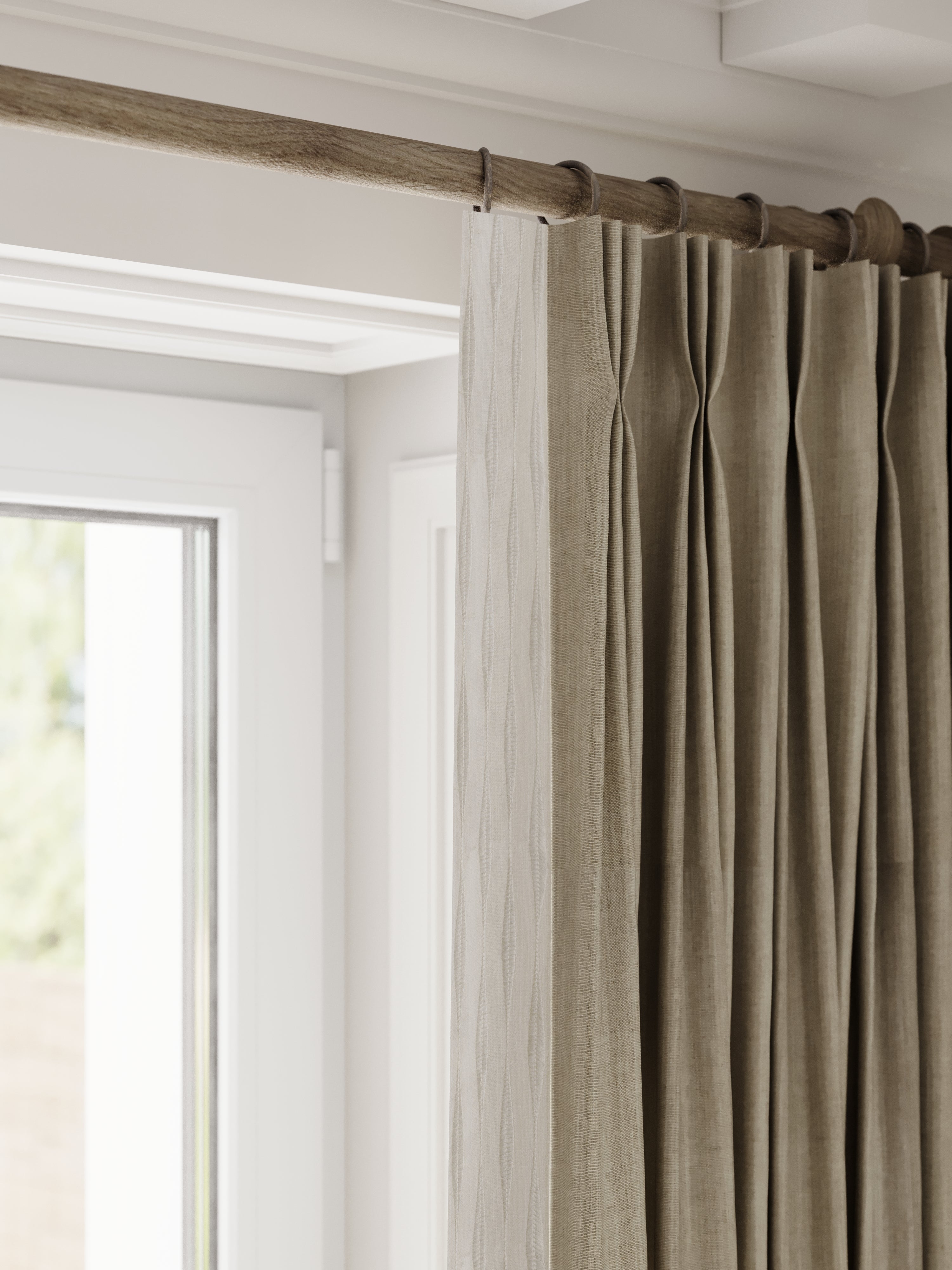 Creamy Bea Linen Panels