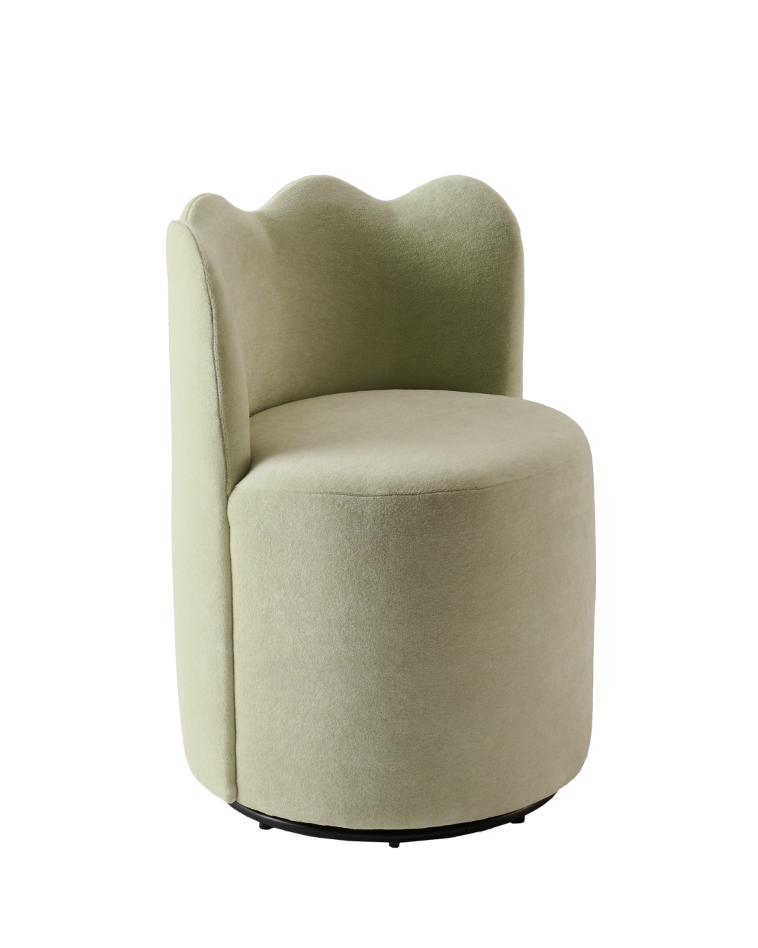 Velvet Casa Scalloped Swivel Chair