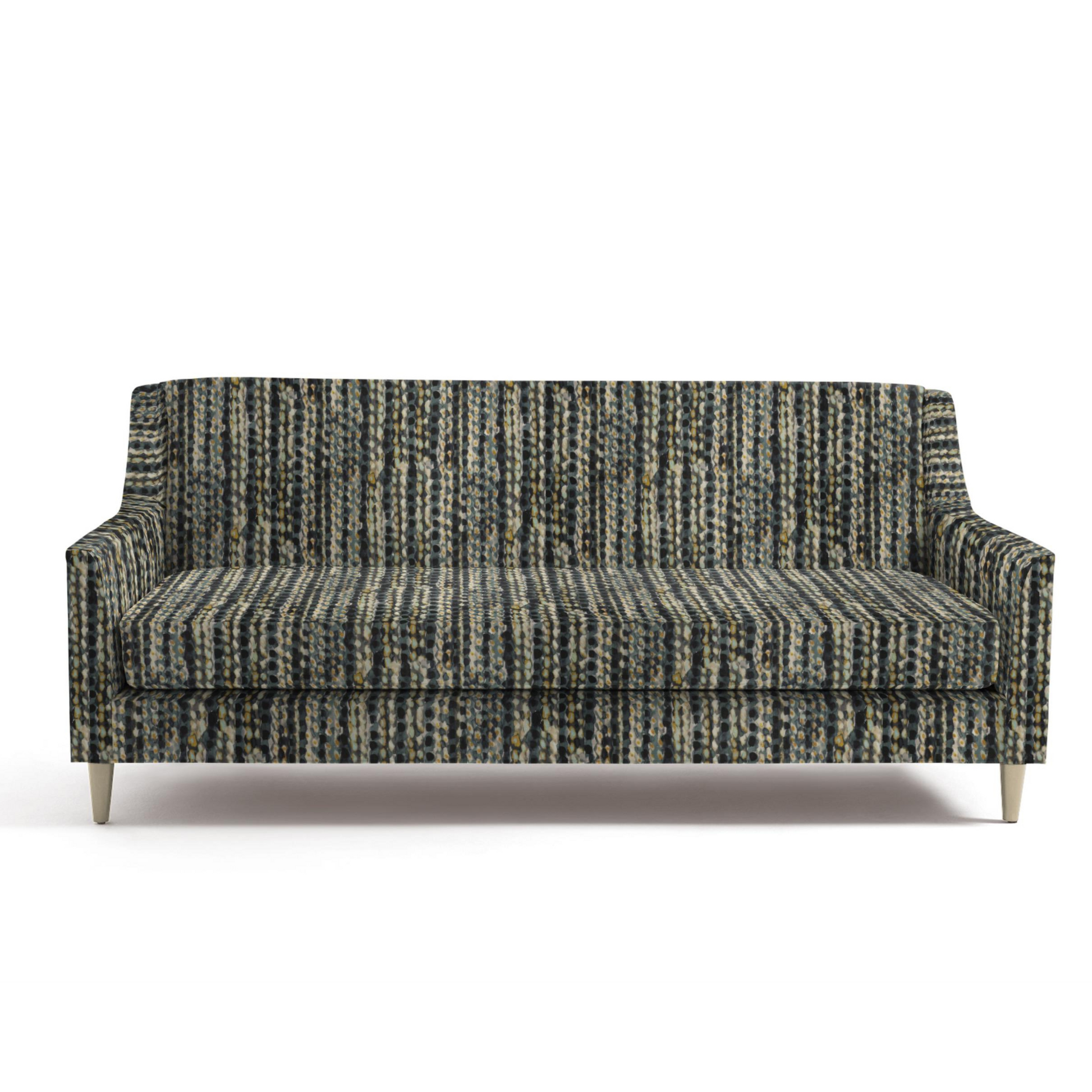 Patterned sofa on a white background