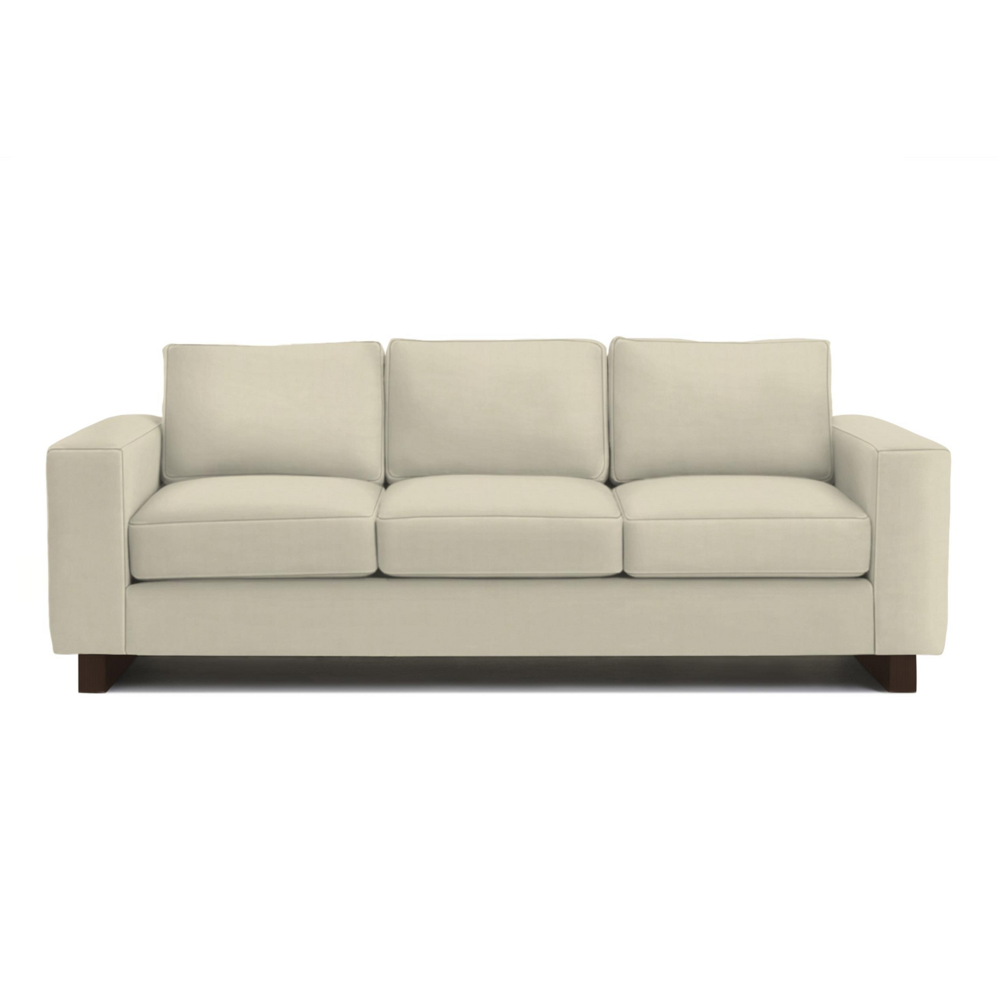Beige sofa on a white background