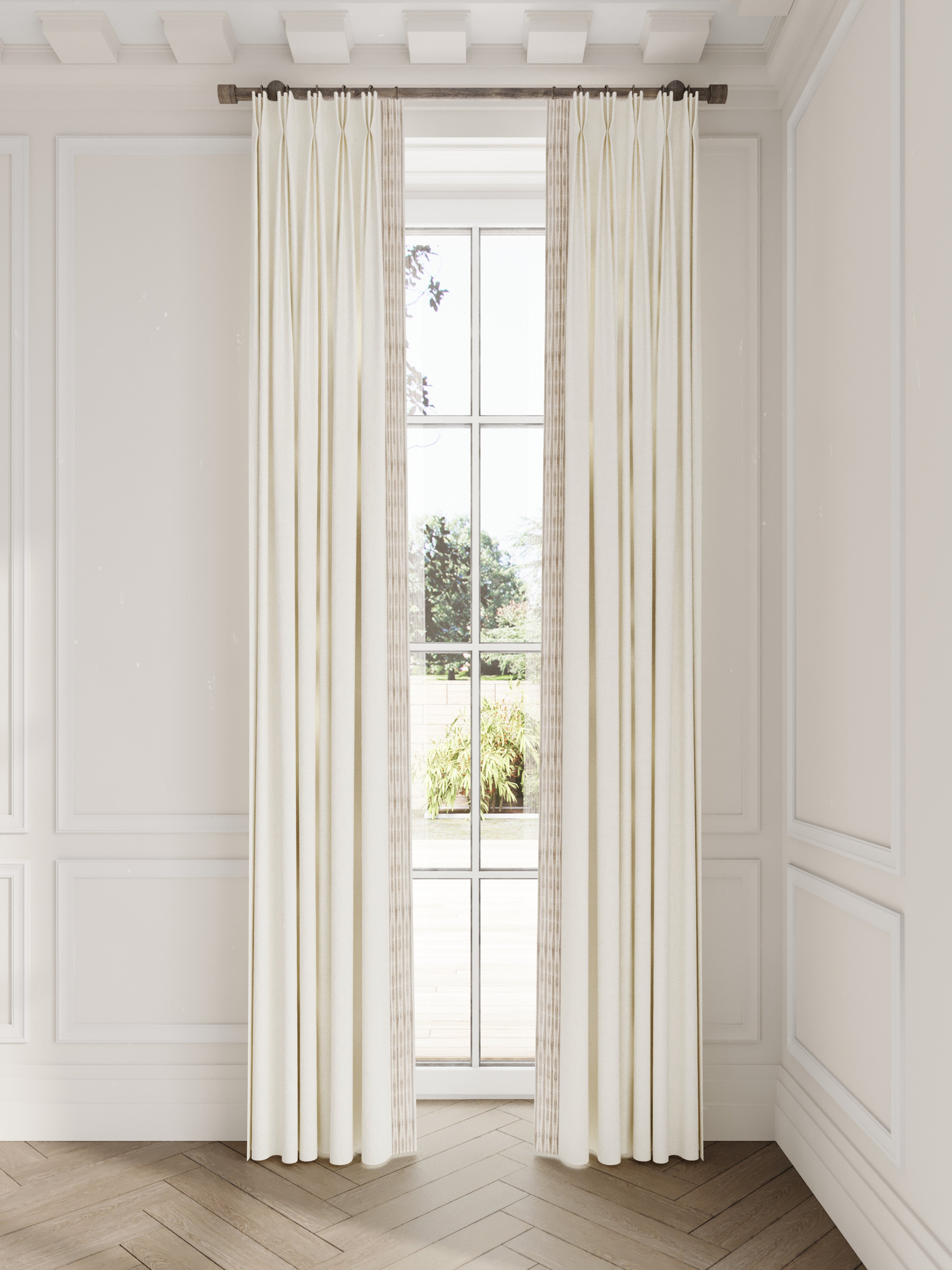 Marshmallow Forged Linen Panels