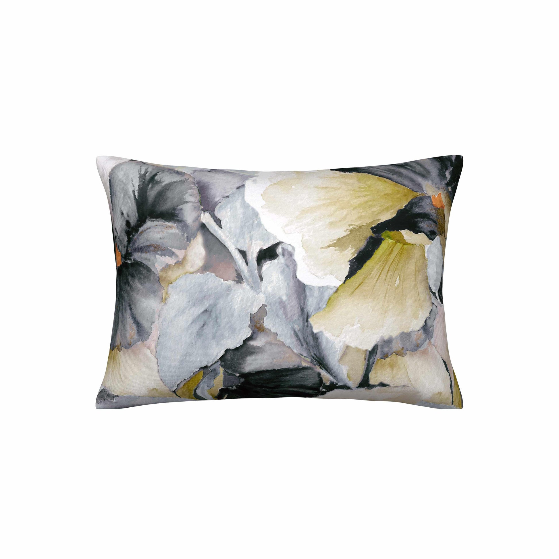 Ammal Flora Pillow Set in Janaki Blue by Fineza – soft decorative accent pillows displayed on white background.