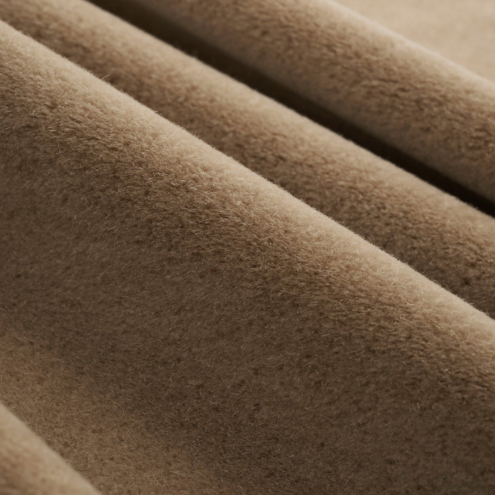 Annie Wool Pillow Set in Capote Camel by Fineza – soft wool decorative pillows full displayed.