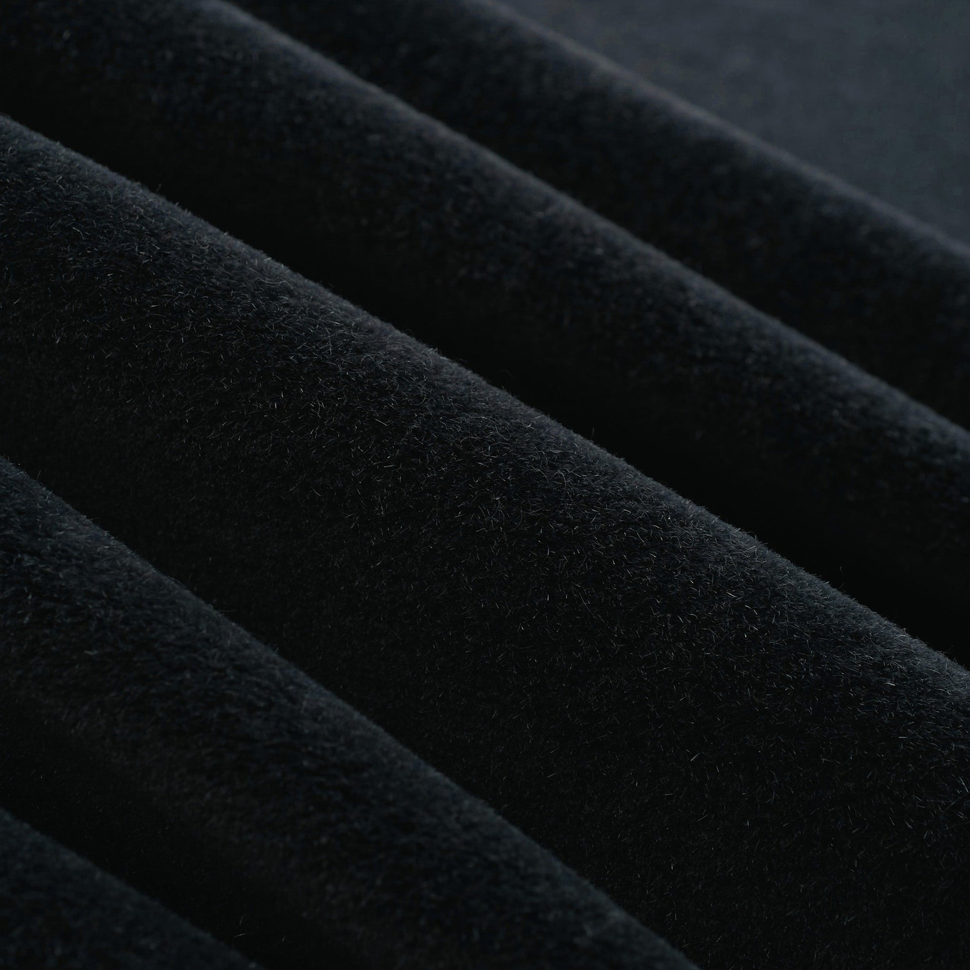 Annie Wool Ottoman in Manhattan Black by Fineza – full-size upholstered wool ottoman