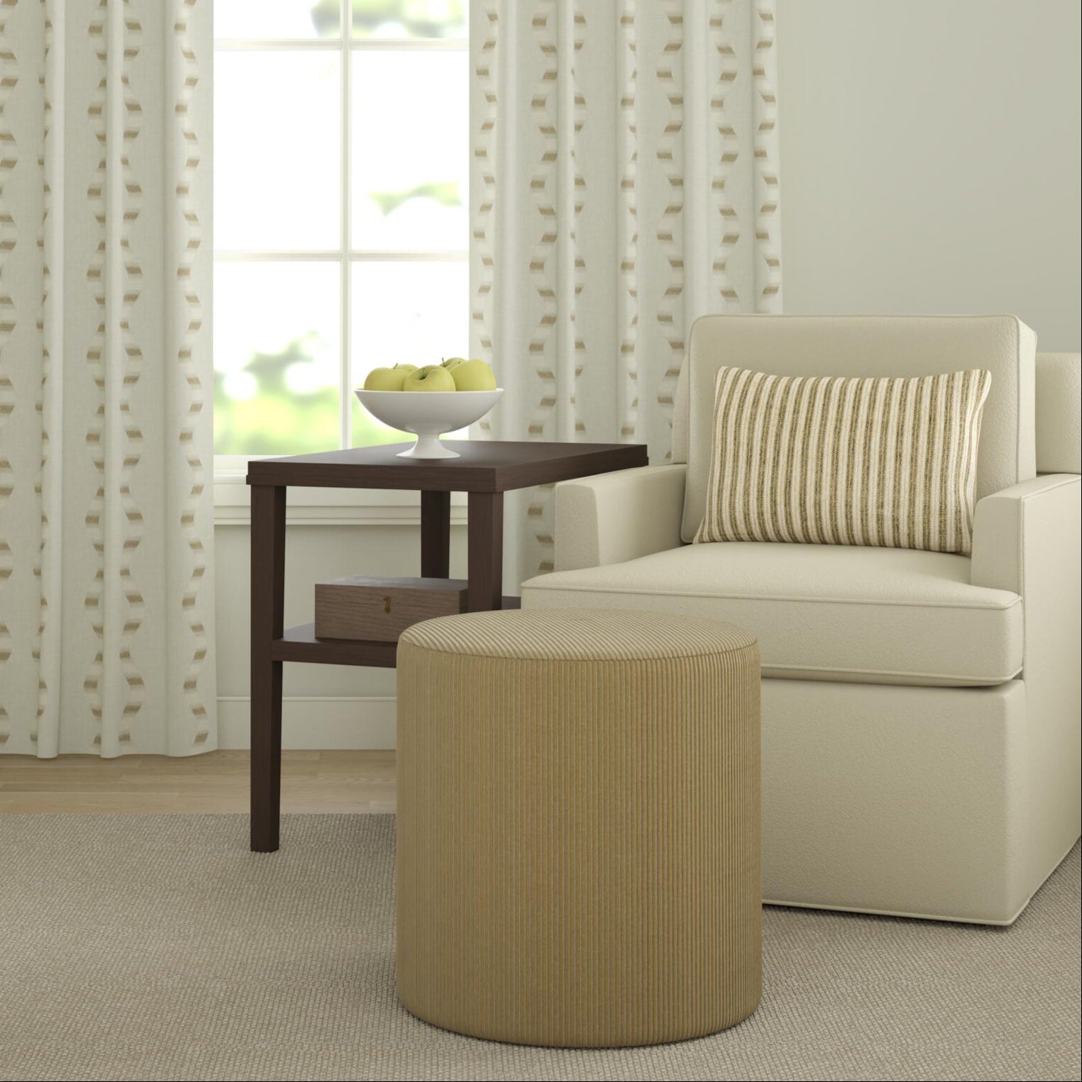 Belva Stripe Pillow Set in Charcoal-FineZa1