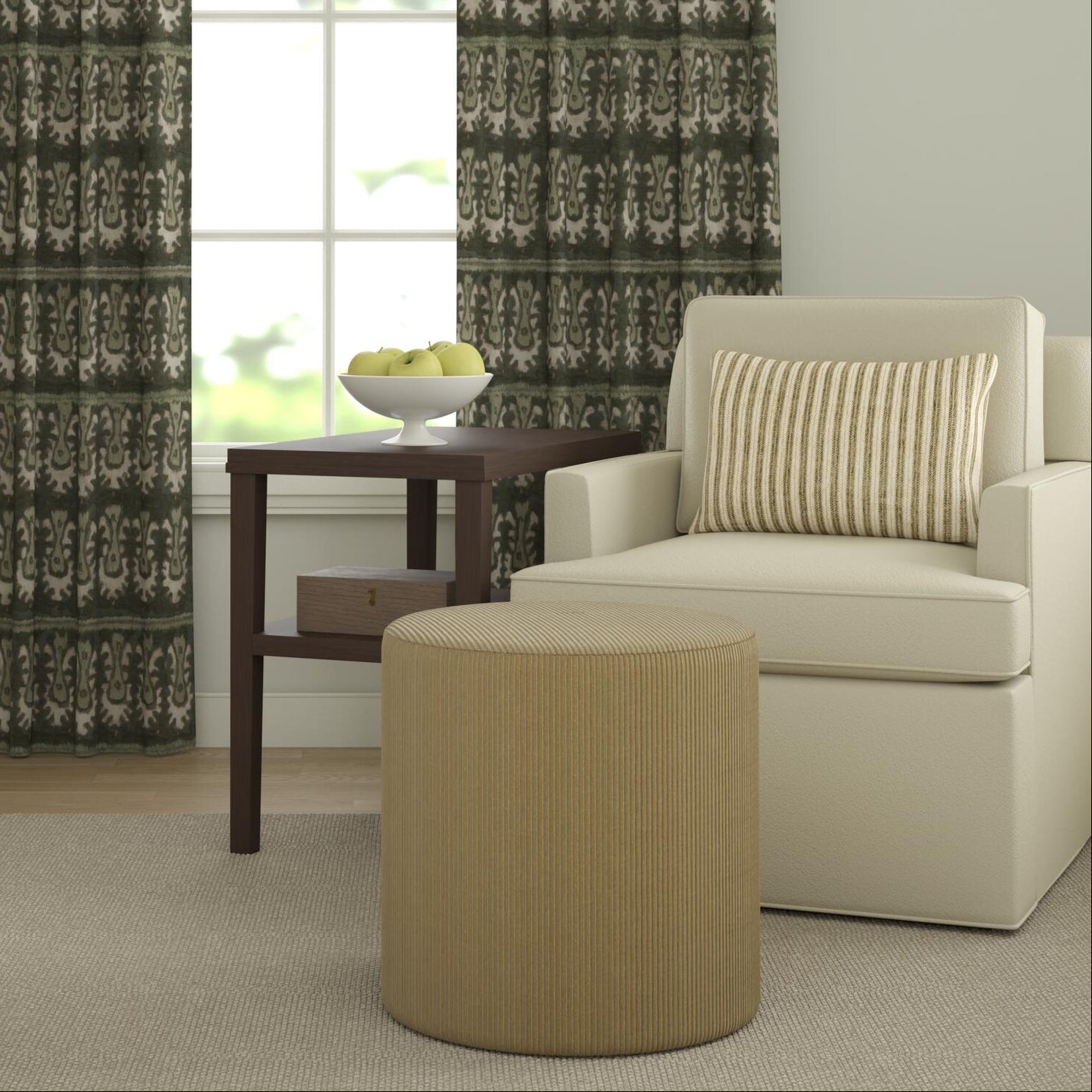 Belva Stripe Pillow Set in Charcoal- FineZa4