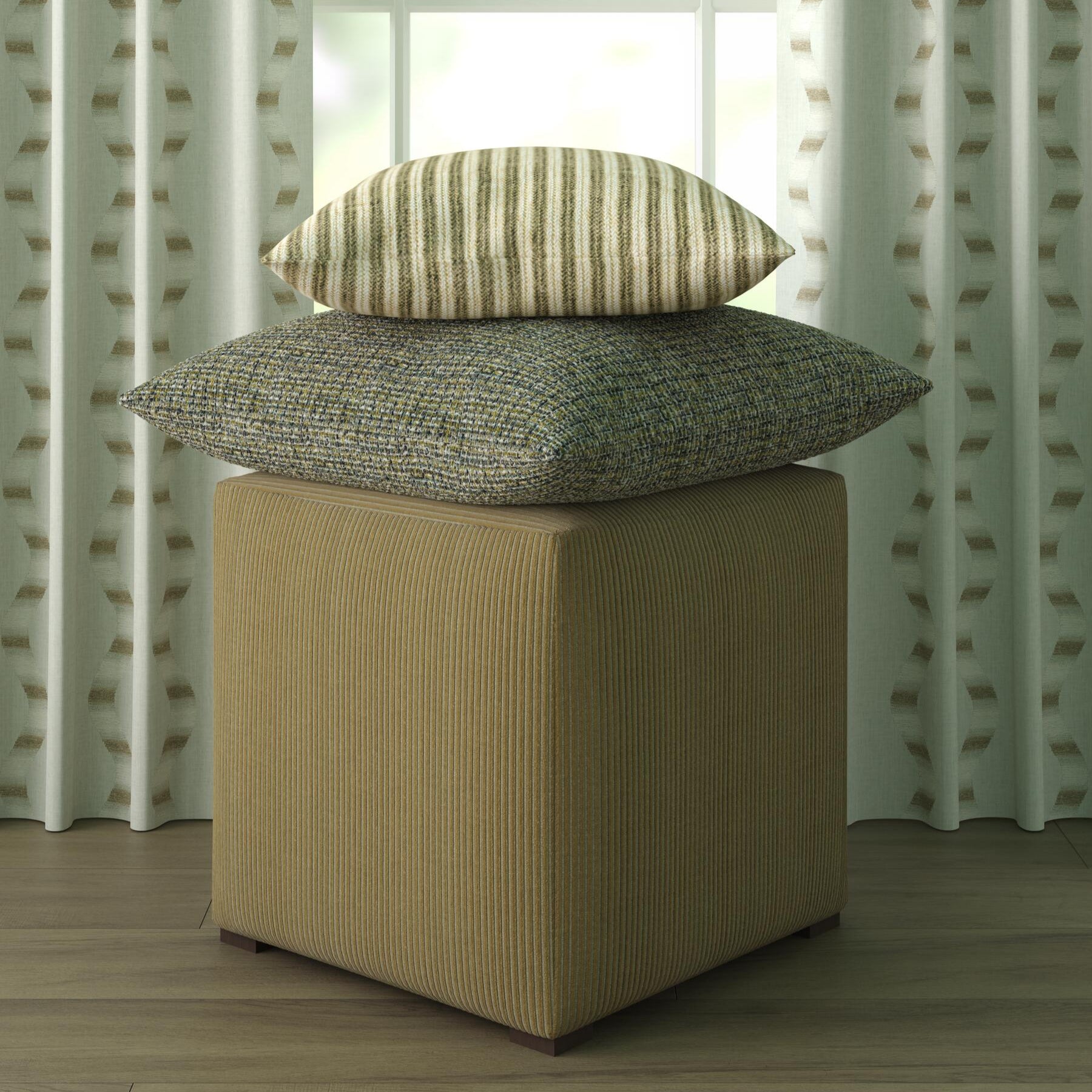 Belva Stripe Pillow Set in Charcoal - FineZa6