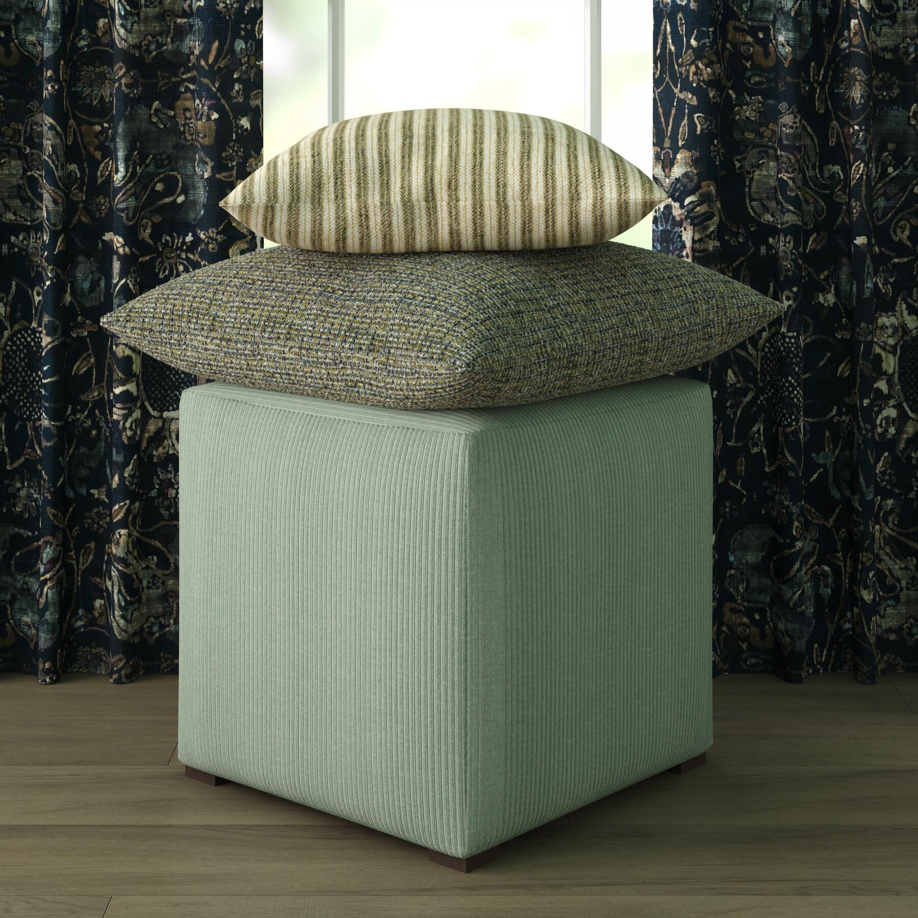 Belva Stripe Pillow Set in Charcoal - FineZa7