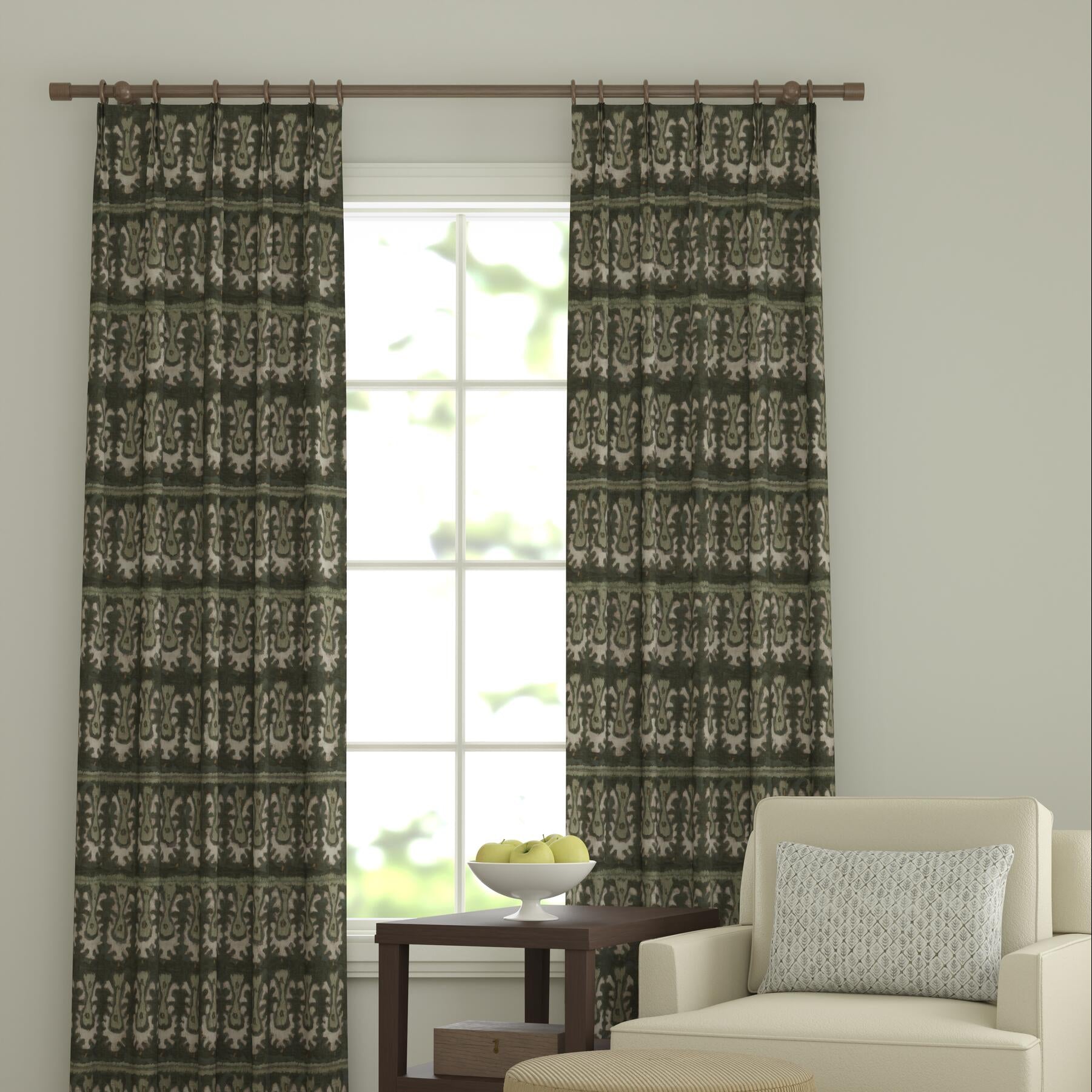 Decorative Panels Batik Tribal in Hunter Jade - FineZa1