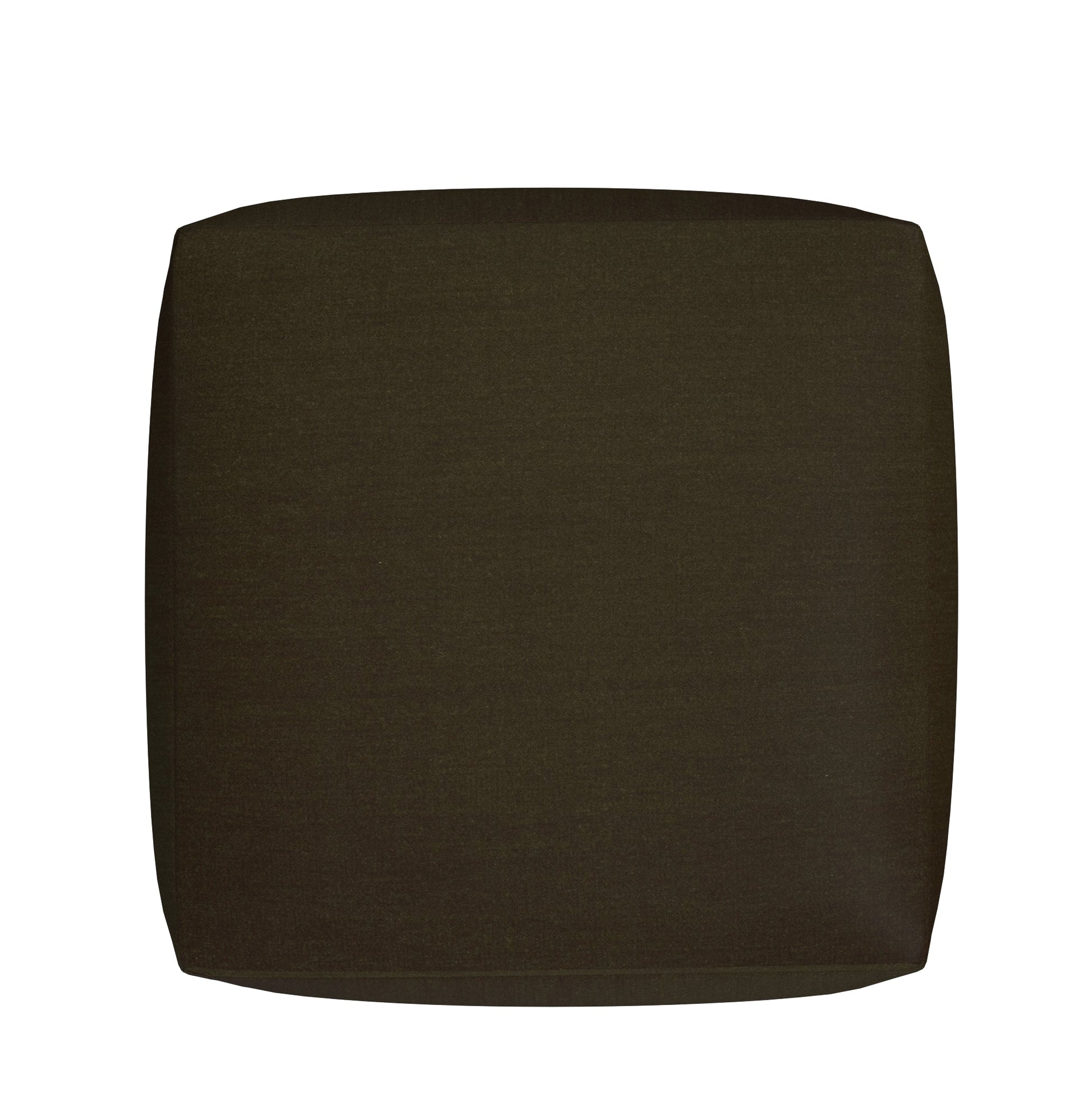 Fomo Velvet Ottoman in Olive - Fineza