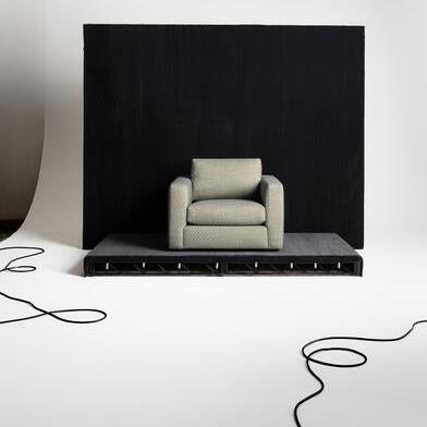 Goodbar Ottoman in Body Image Blue - Fineza