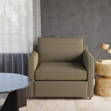 Goodbar Ottoman in Rossner Brown - Fineza