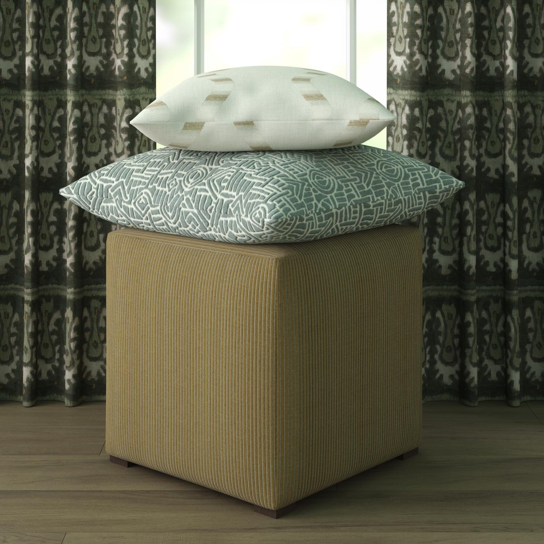 Harbour Wave Pillow in Buff - FineZa2