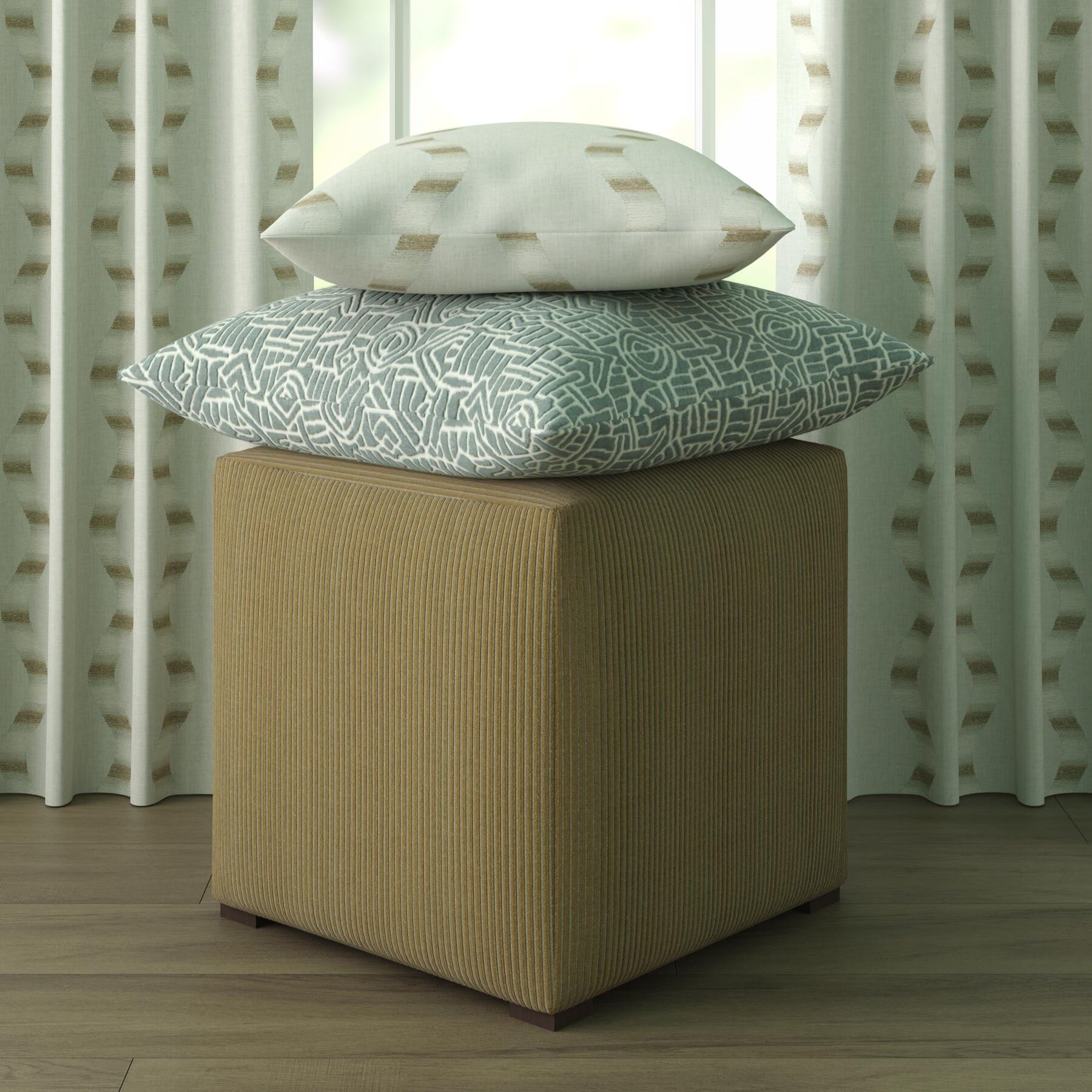 Harbour Wave Pillow in Buff - FineZa3