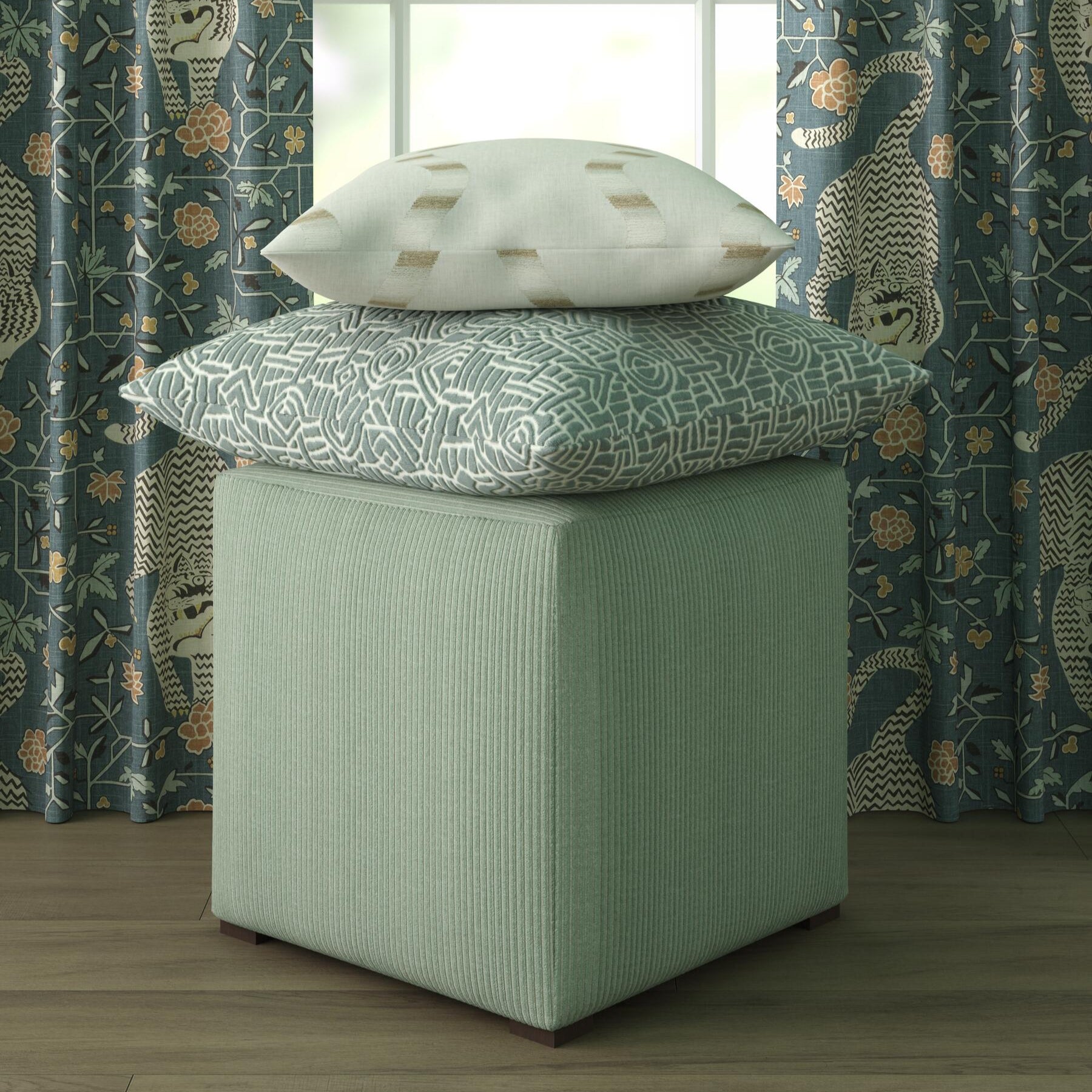 Harbour Wave Pillow in Buff - FineZa4