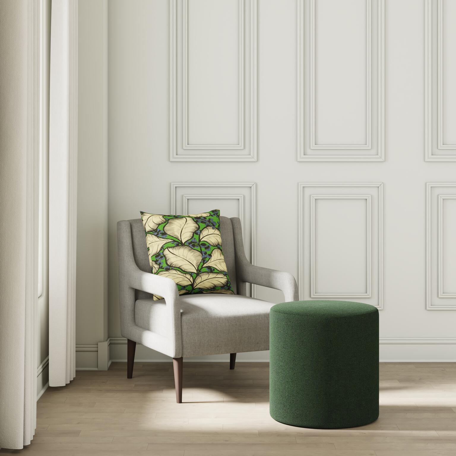 House Velour Ottoman in Pine - FineZa2
