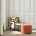 House Velour Ottoman in Salmon - FineZa3