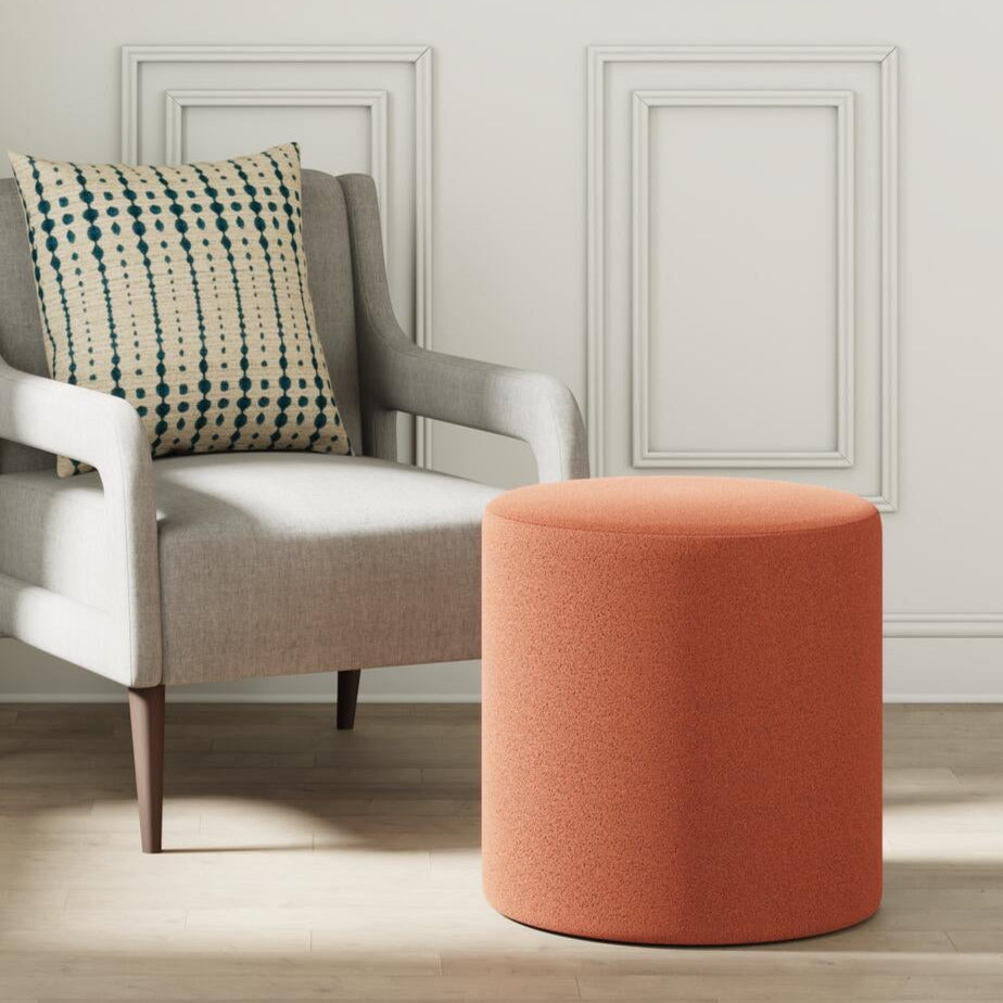 House Velour Ottoman in Salmon - FineZa6