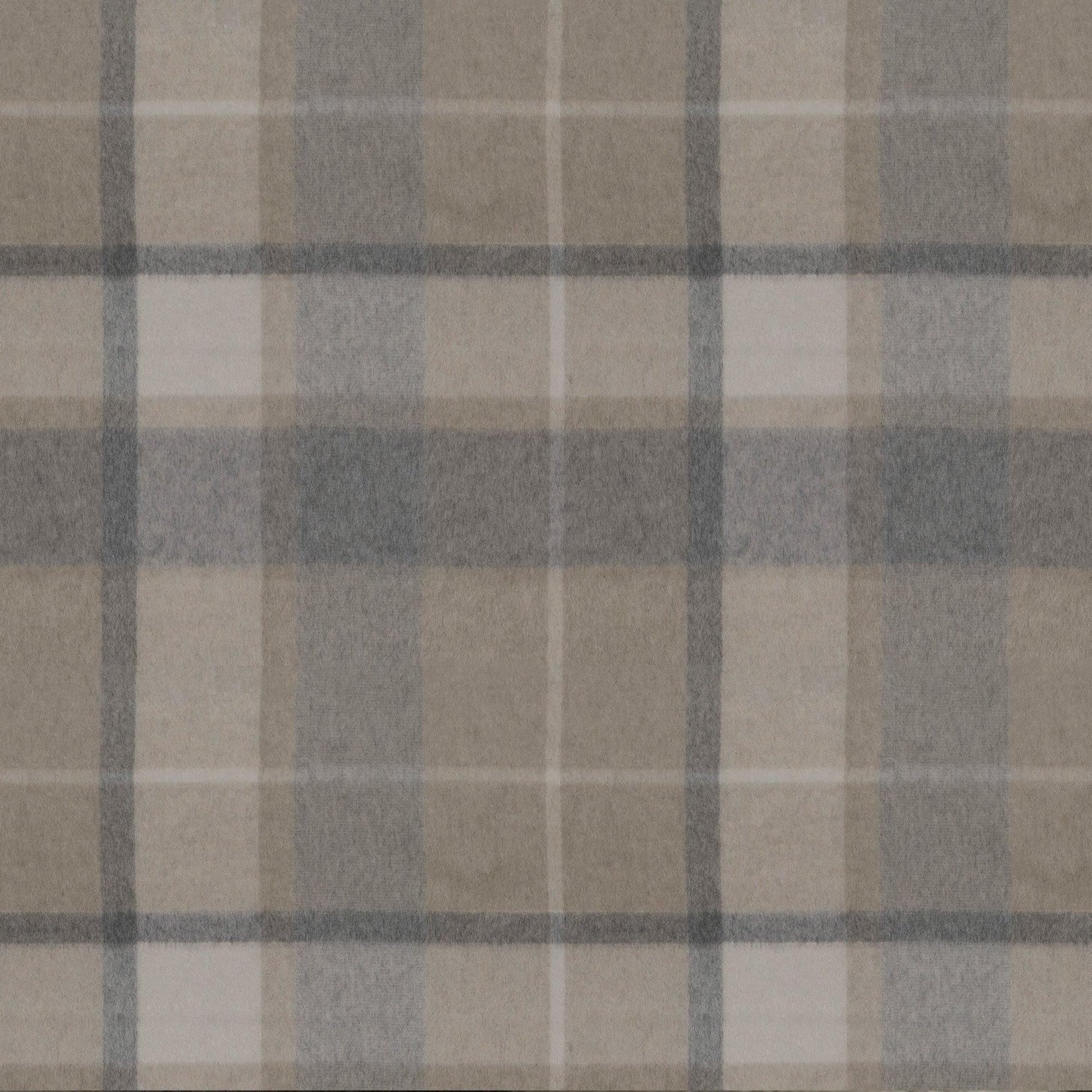 Interiors Plaid Ottoman in Joey Cashmere - Fineza