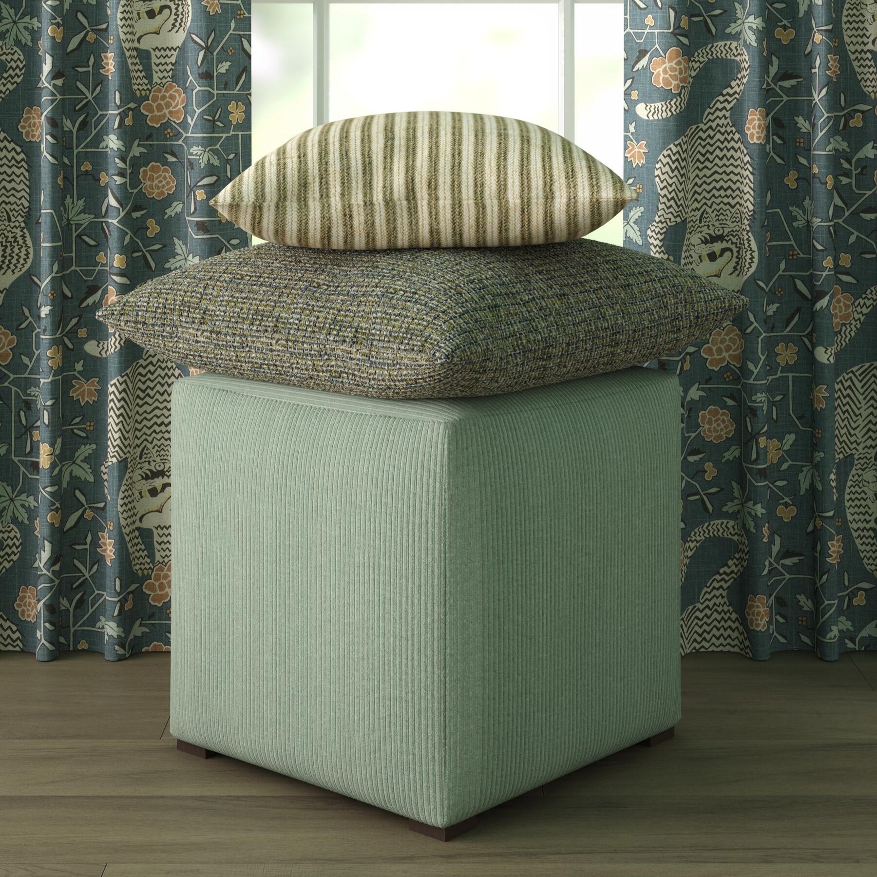 Paris Cloth Pillow in Ernest Blue - FineZa2