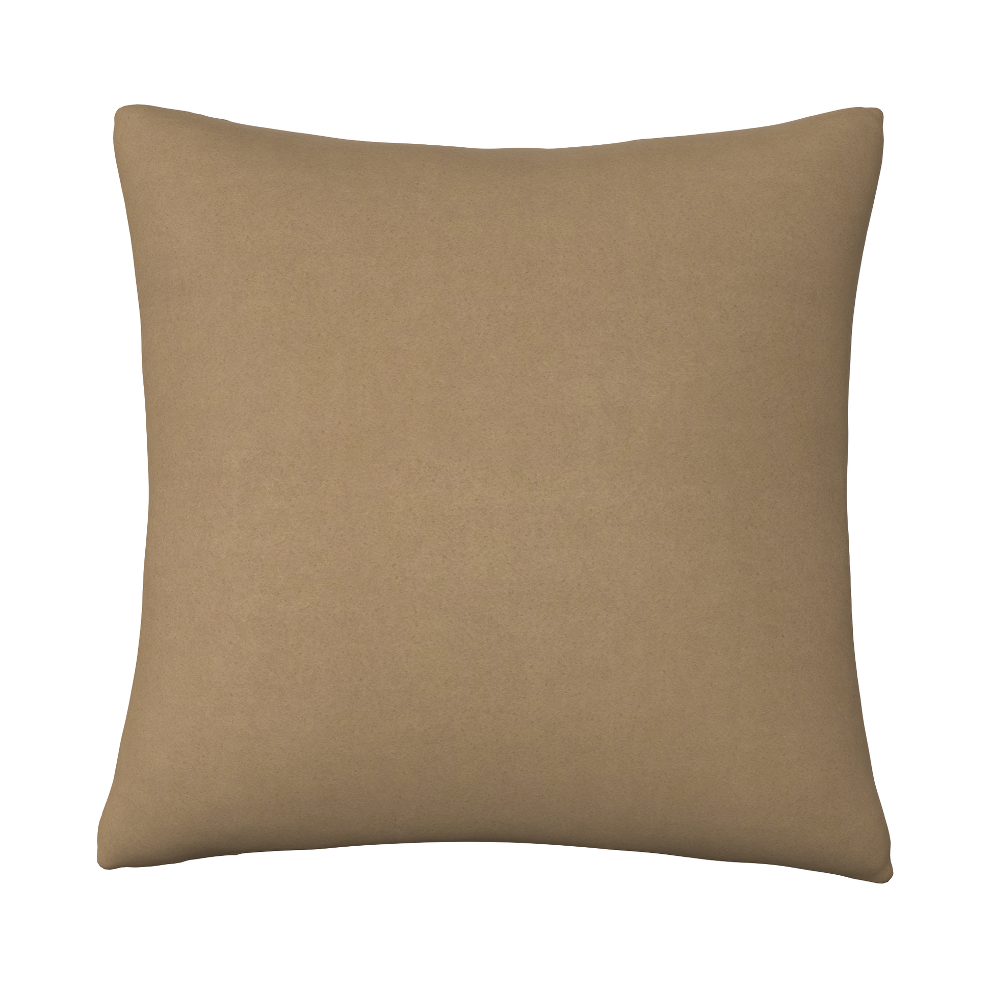 Annie Wool Pillow Set in Capote Camel by Fineza – soft wool decorative pillows displayed on white background.