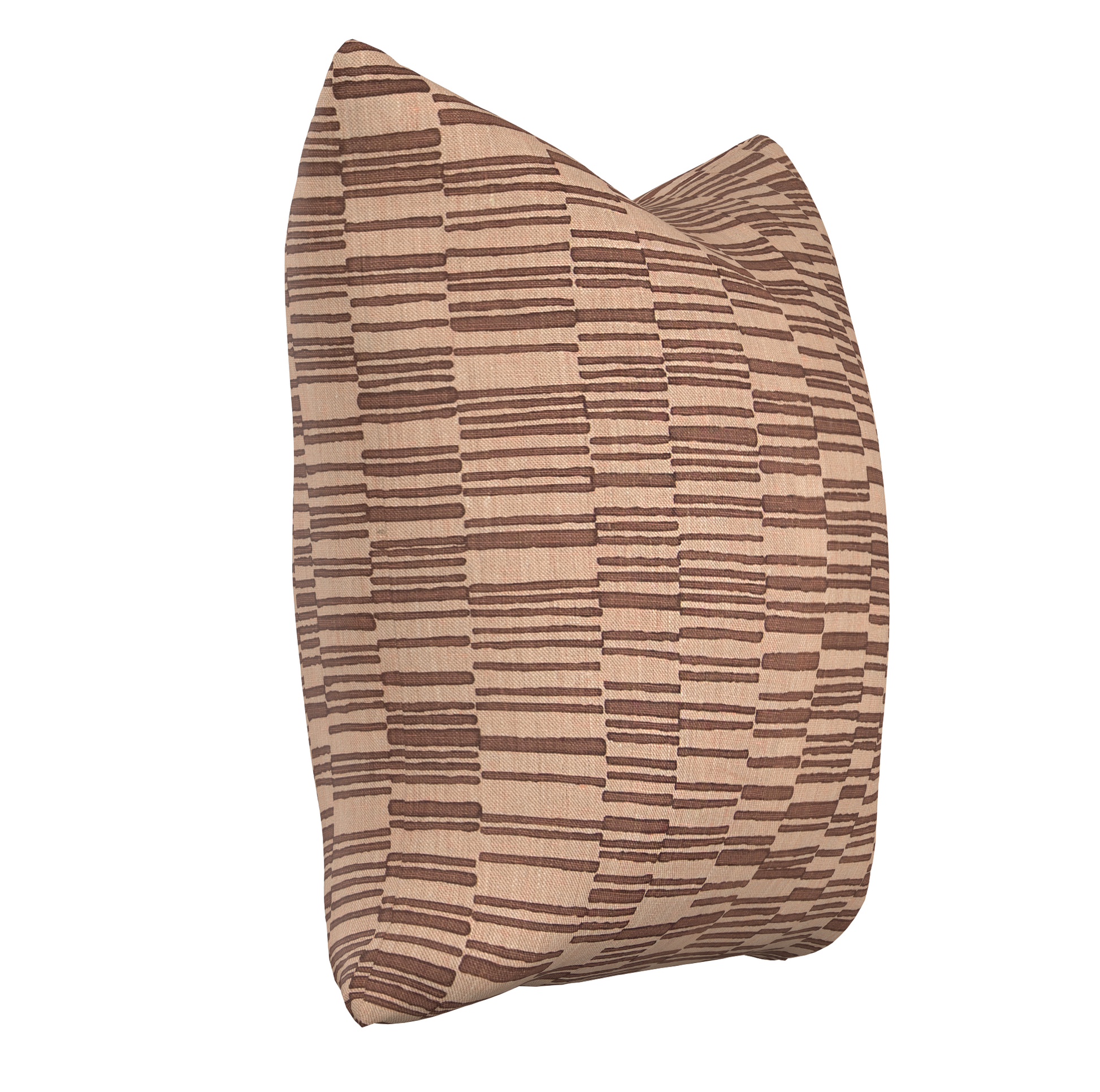 Cascading Check Pillow in Coral - Fineza