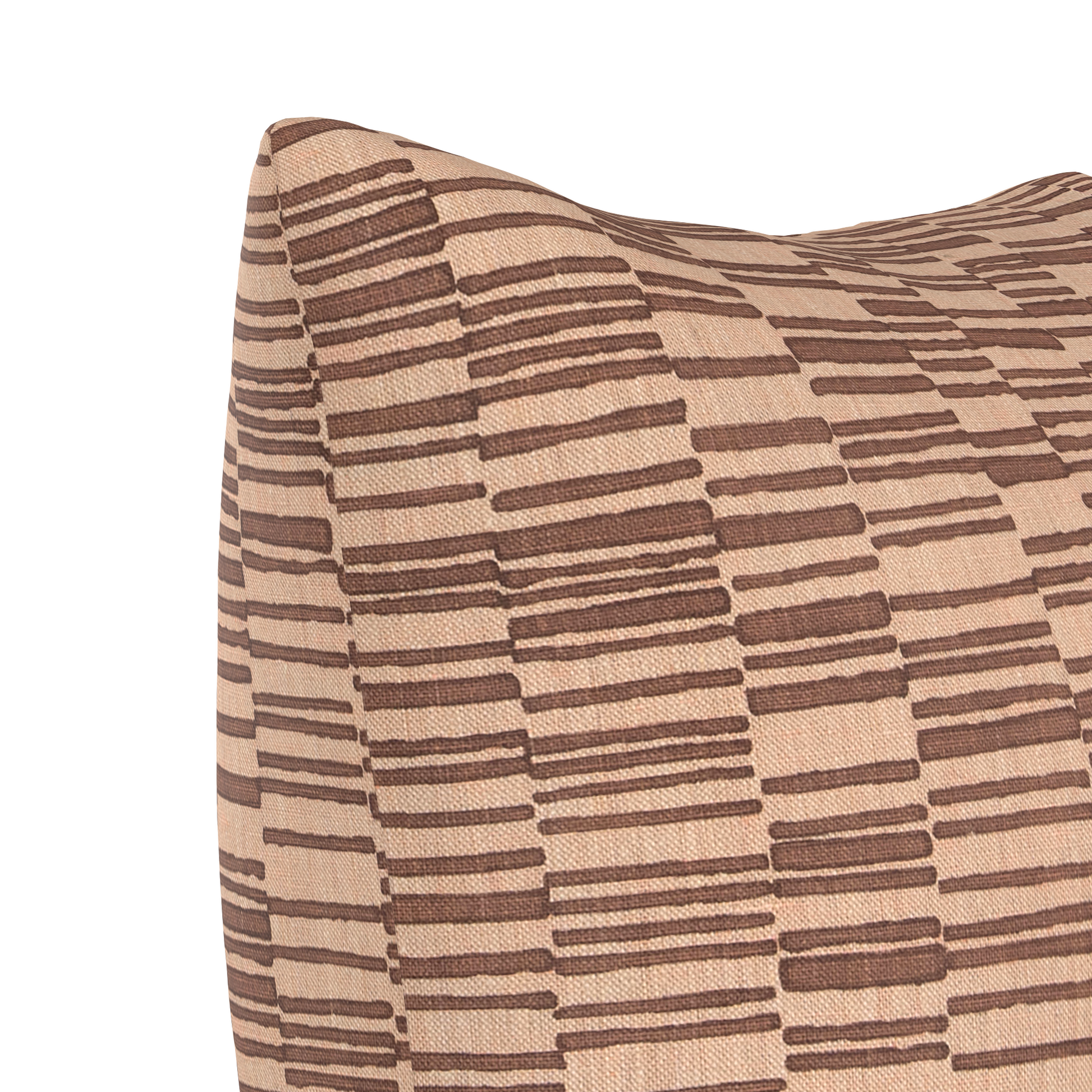 Cascading Check Pillow in Coral - Fineza