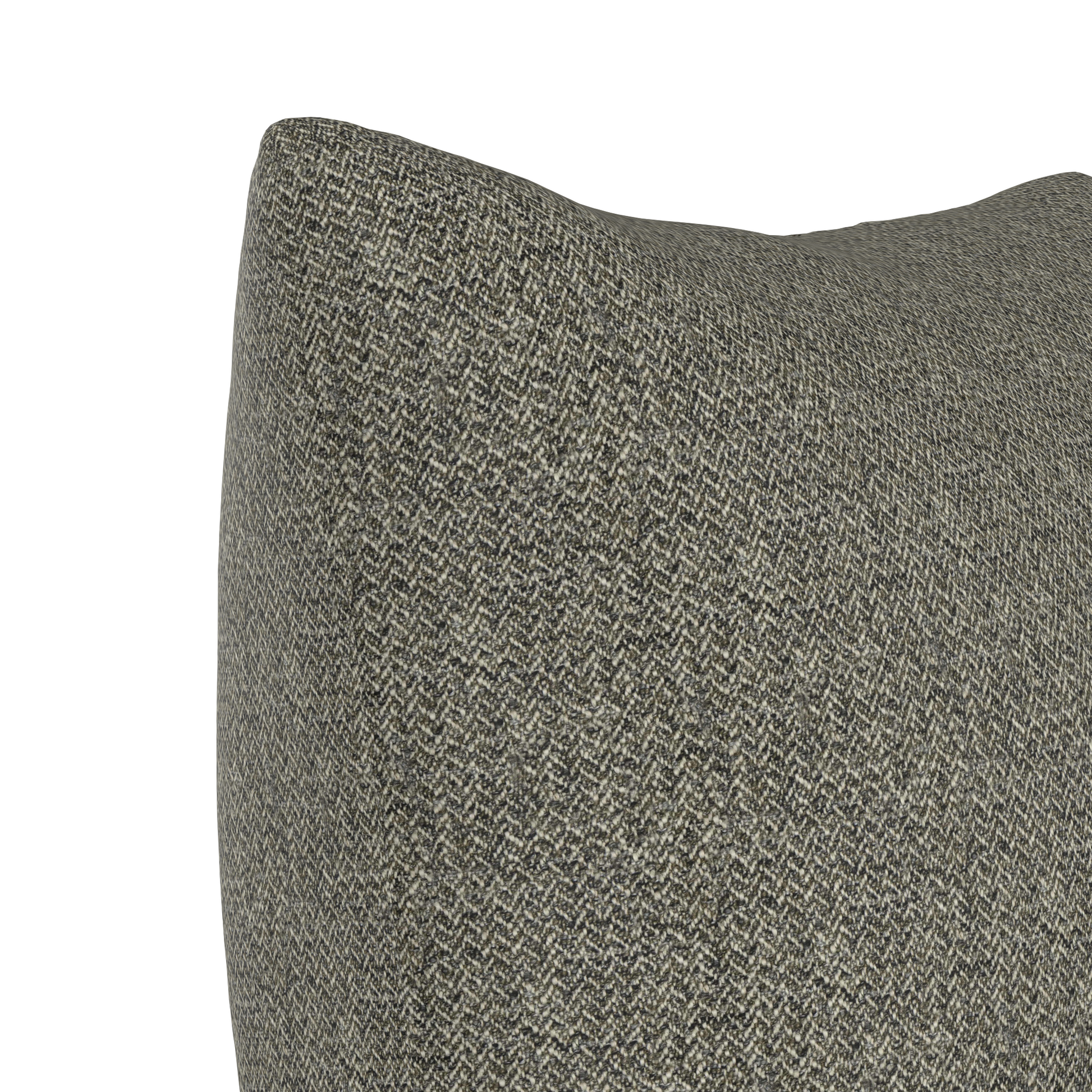Ghost Herringbone Pillow Set in Keaton Black - Fineza