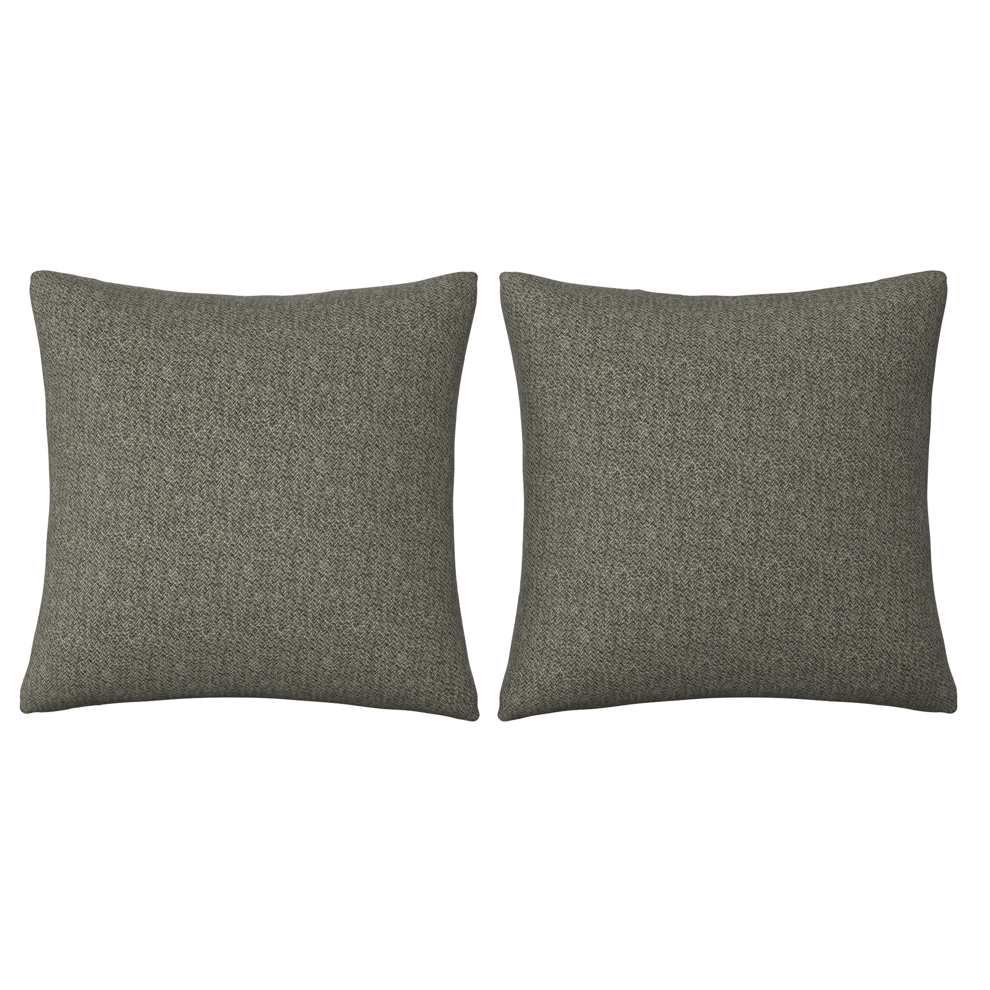 Ghost Herringbone Pillow Set in Keaton Black - Fineza
