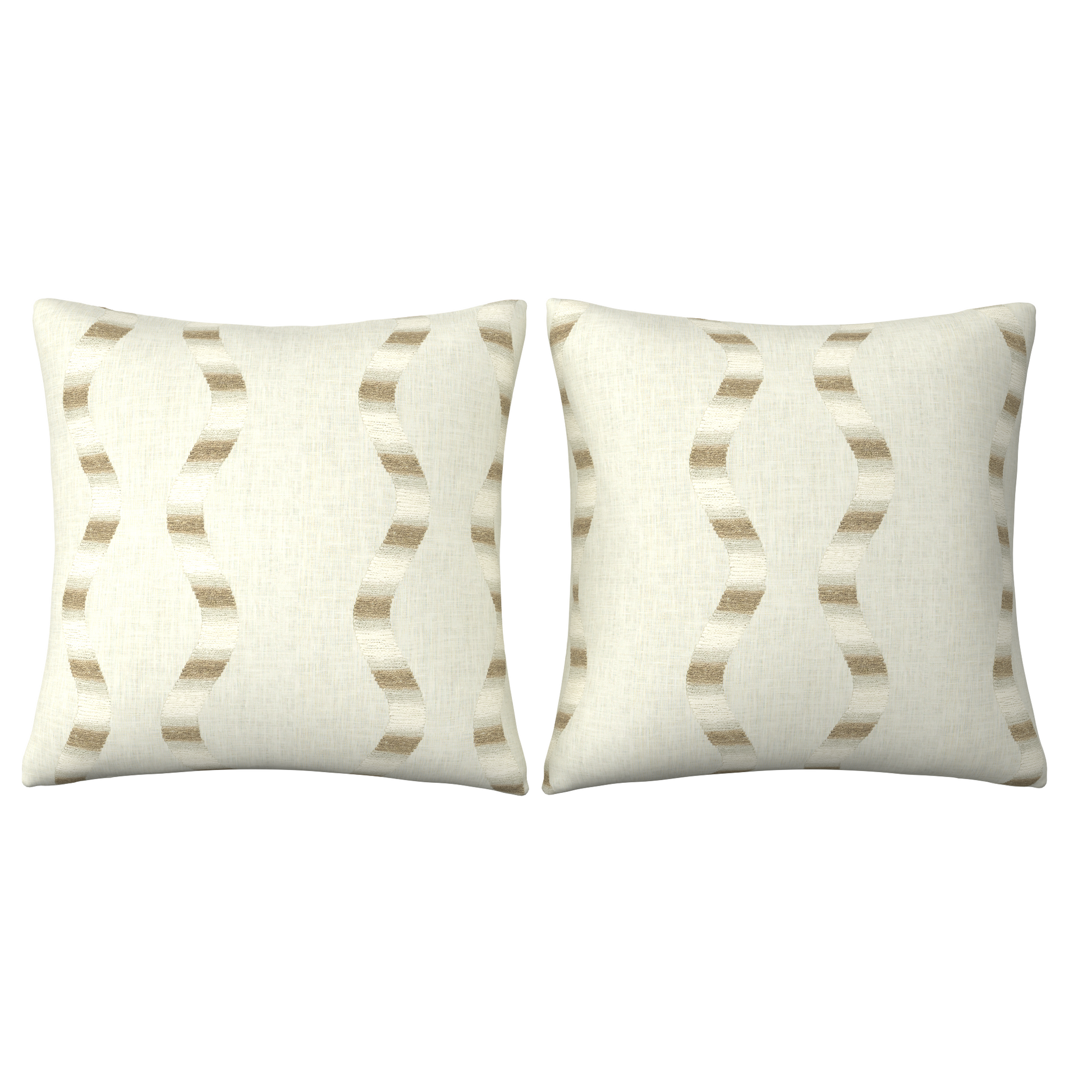 Harbour Wave Pillow in Buff - Fineza