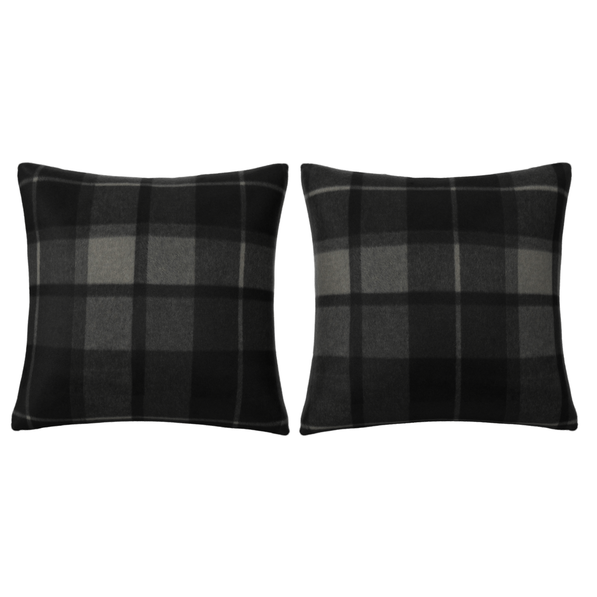 Interiors Plaid Pillow Set in Eve Black - Fineza