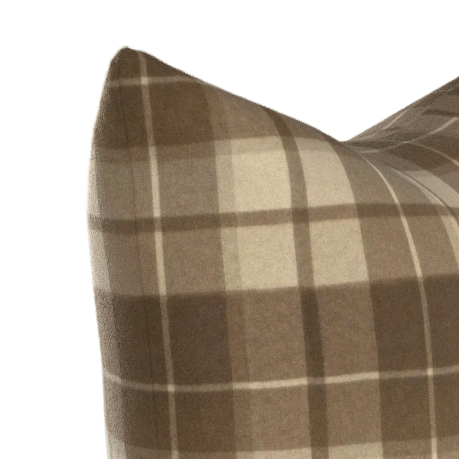Interiors Plaid Pillow Set in Flyn Camel - Fineza