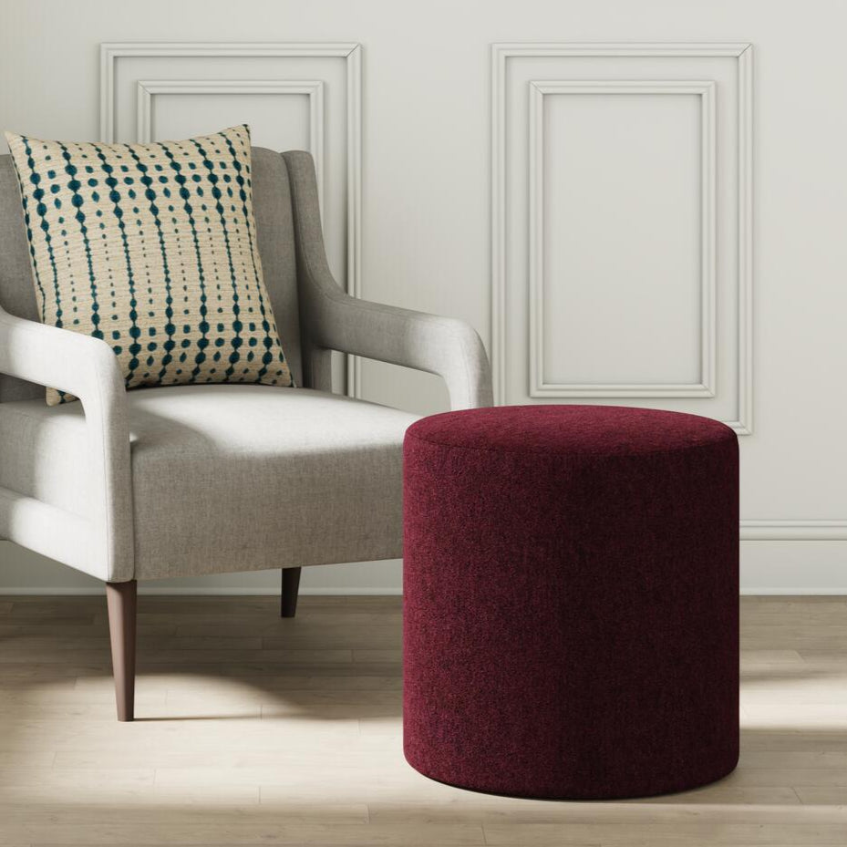 So Mohair Ottoman in Jammin - FineZa1