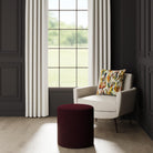 So Mohair Ottoman in Jammin - FineZa3