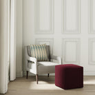 So Mohair Ottoman in Jammin - FineZa7