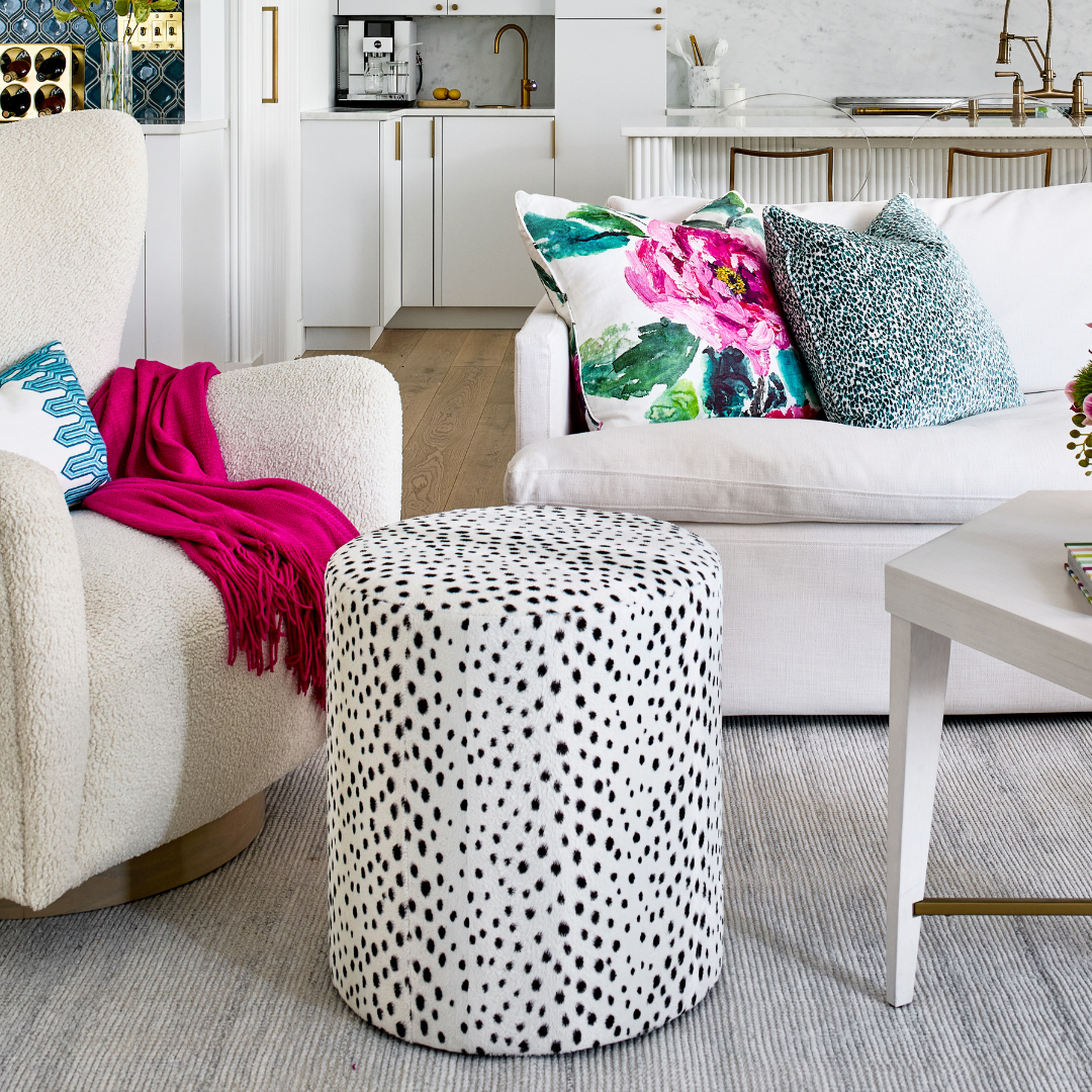 Spot On Ottoman in Latte - Fineza