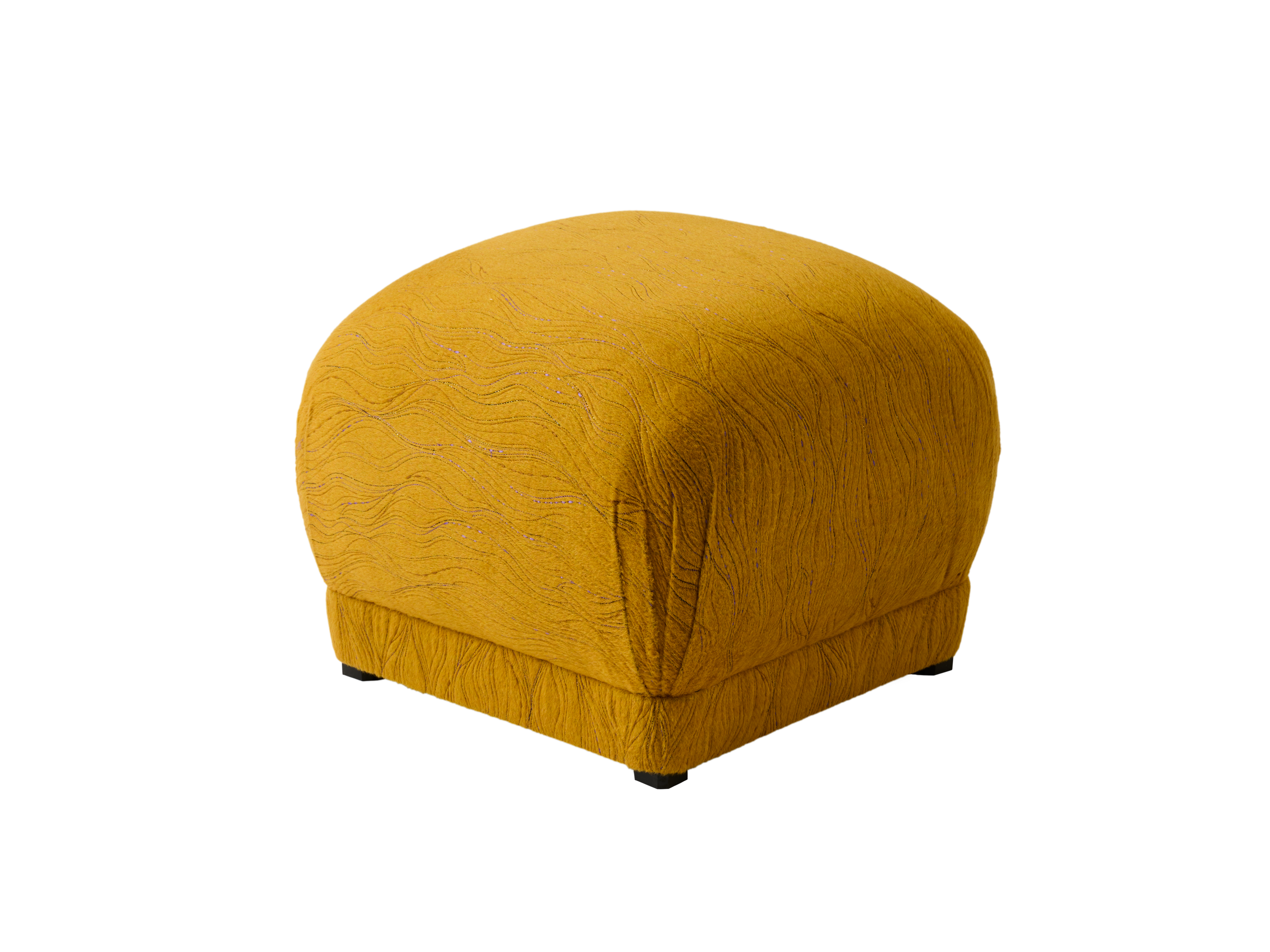 Velvet Casa Upholstered Pouf