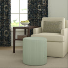Vineyard Velvet Ottoman in Aquamarine - FineZa3