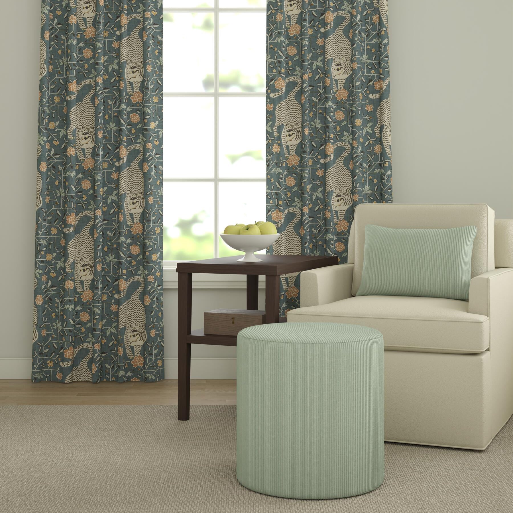 Vineyard Velvet Pillow in Aquamarine - FineZa4